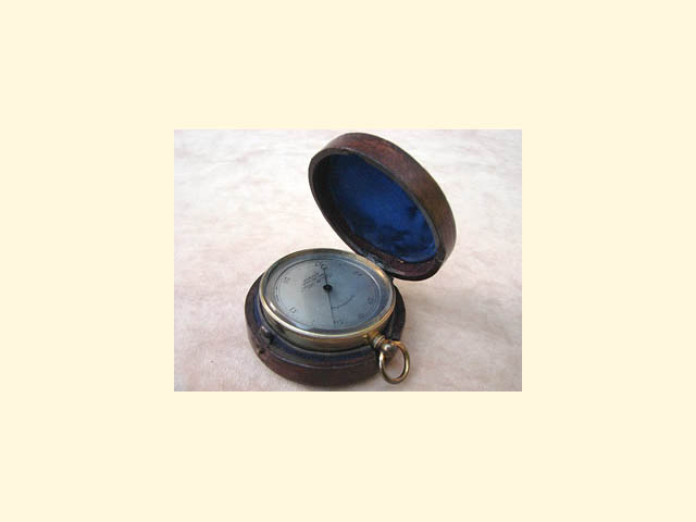 19th century pocket barometer & altimeter by Elliott Bros